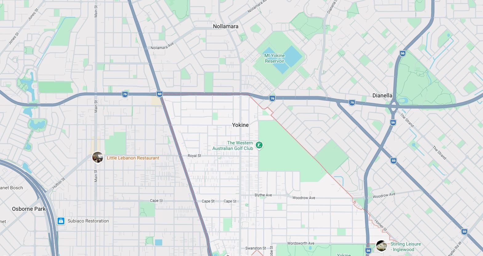 Yokine Map